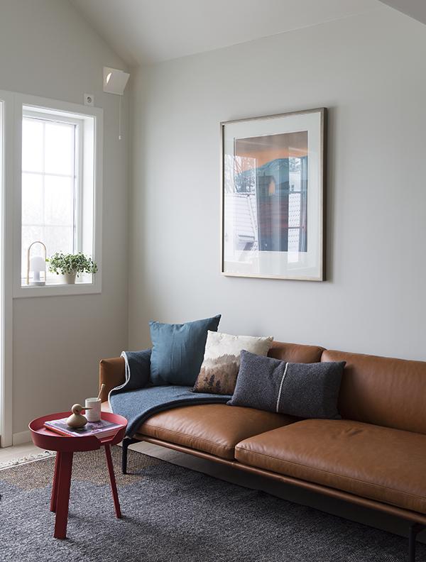 enebolig Færder innredet av nyfelt og strand